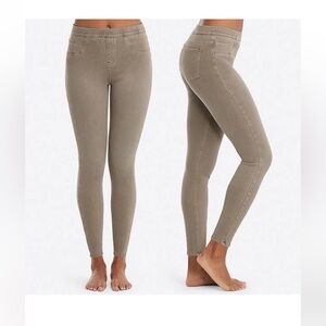 SPANX earthy taupe skinny Jean-ish Ankle leggings size small